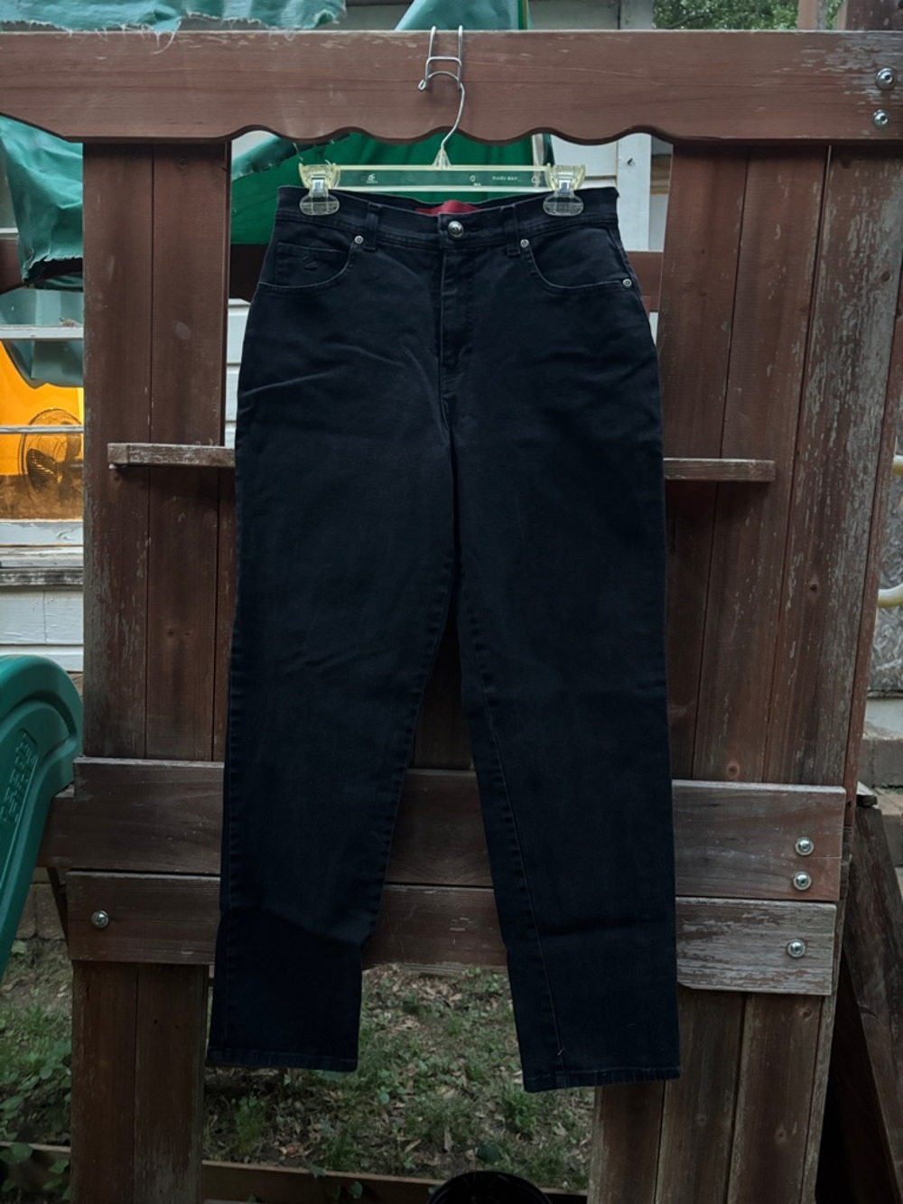Gloria Vanderbilt Black Straight-Leg Jeans Size 8 SHORT - Picture 2 of 12